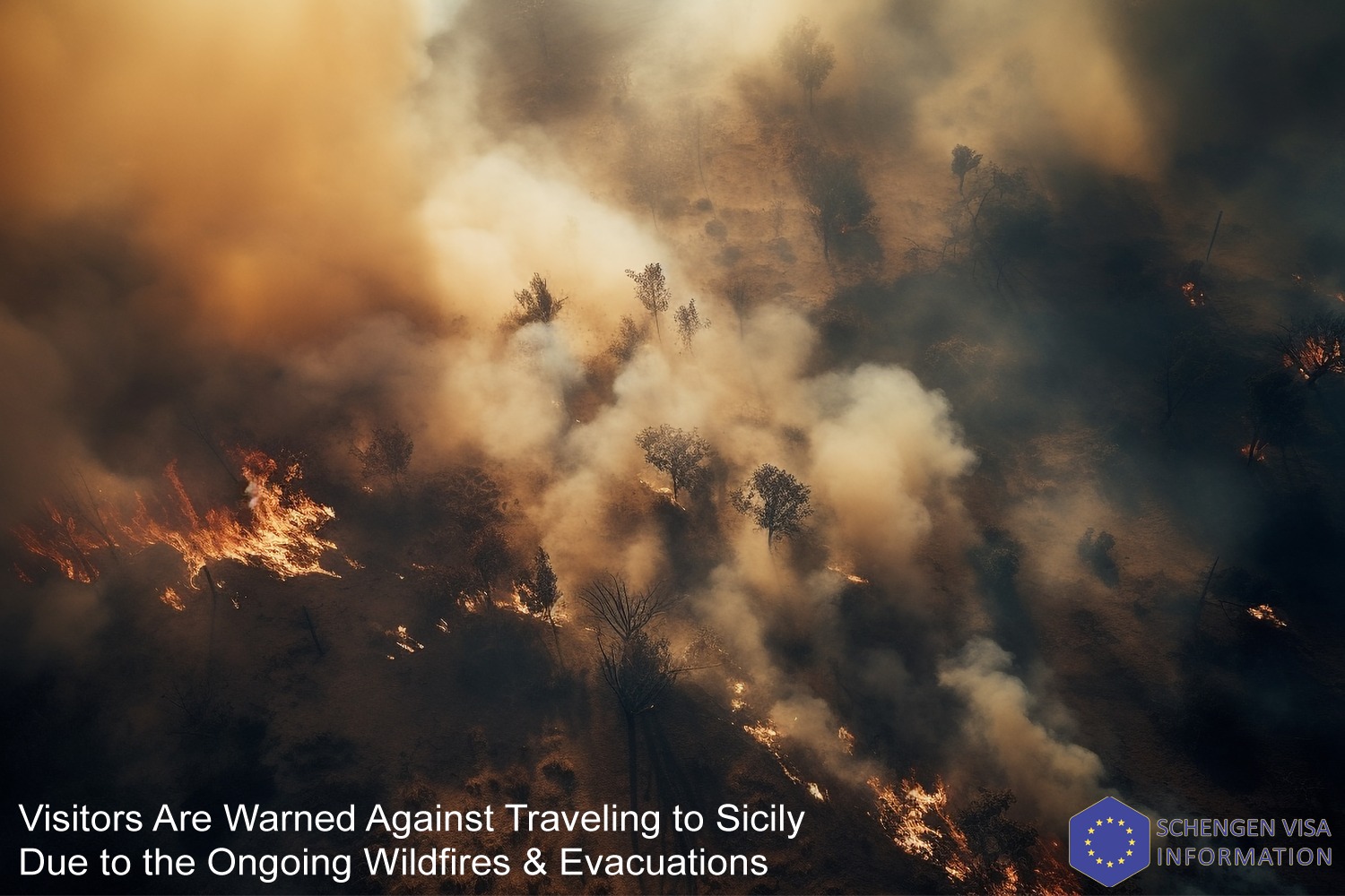Visitors Are Warned Against Traveling to Sicily Due to the Ongoing Wildfires & Evacuations