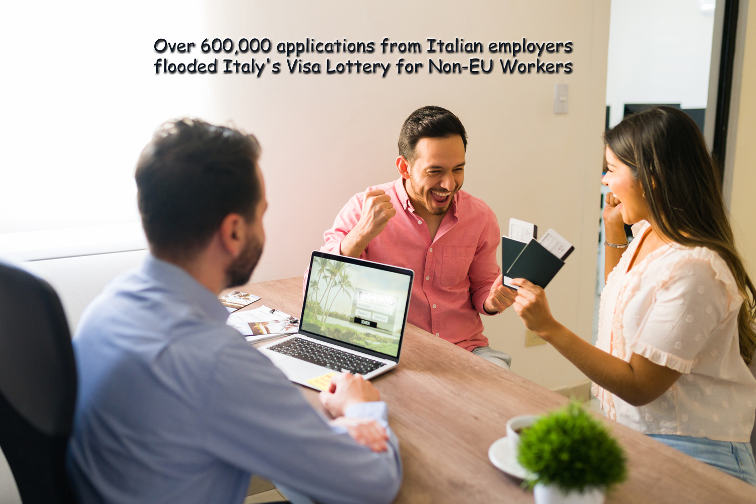 Over 600,000 applications from Italian employers flooded Italy's Visa Lottery for Non-EU Workers.