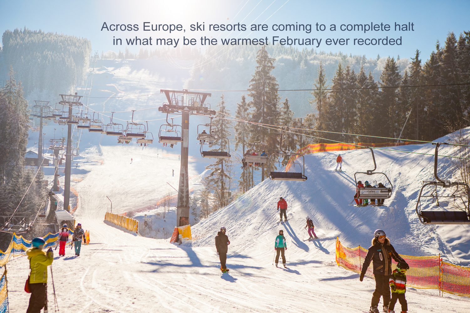 Across Europe, ski resorts are coming to a complete halt in what may be the warmest February ever recorded