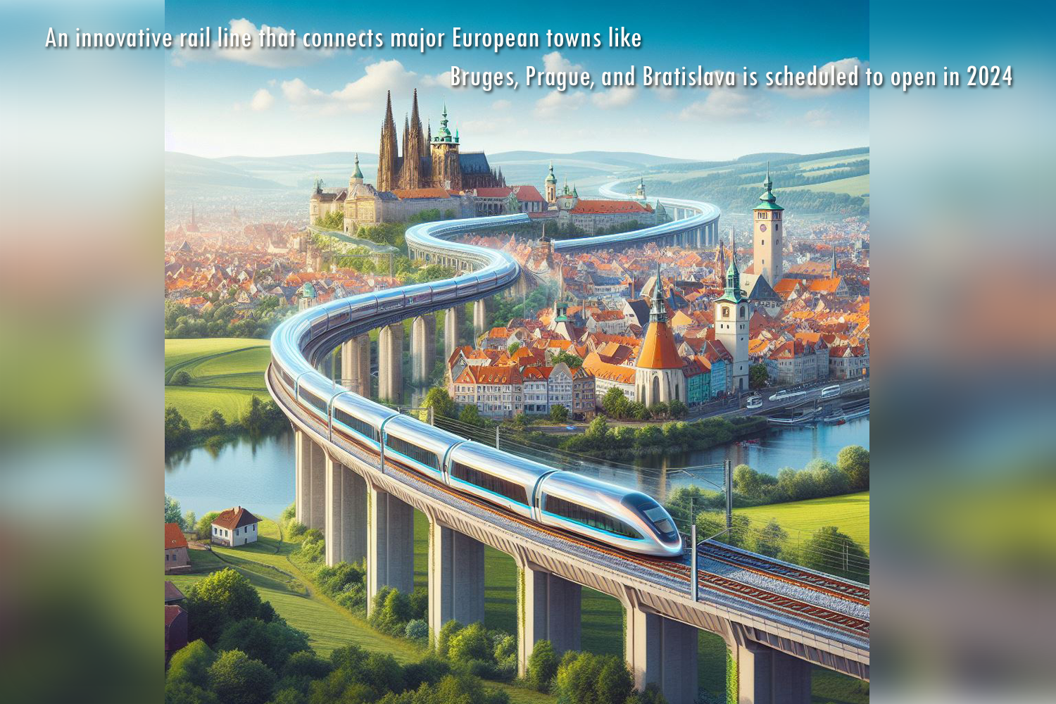 An innovative rail line that connects major European towns like Bruges, Prague, and Bratislava is scheduled to open in 2024.