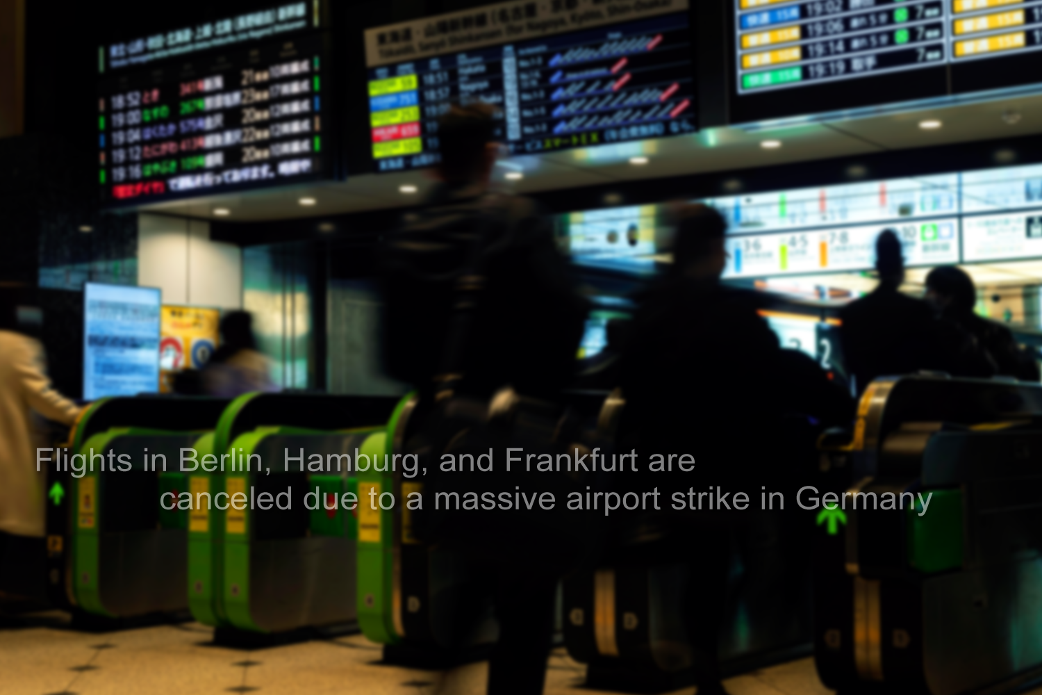 Flights in Berlin, Hamburg, and Frankfurt are canceled due to a massive airport strike in Germany.