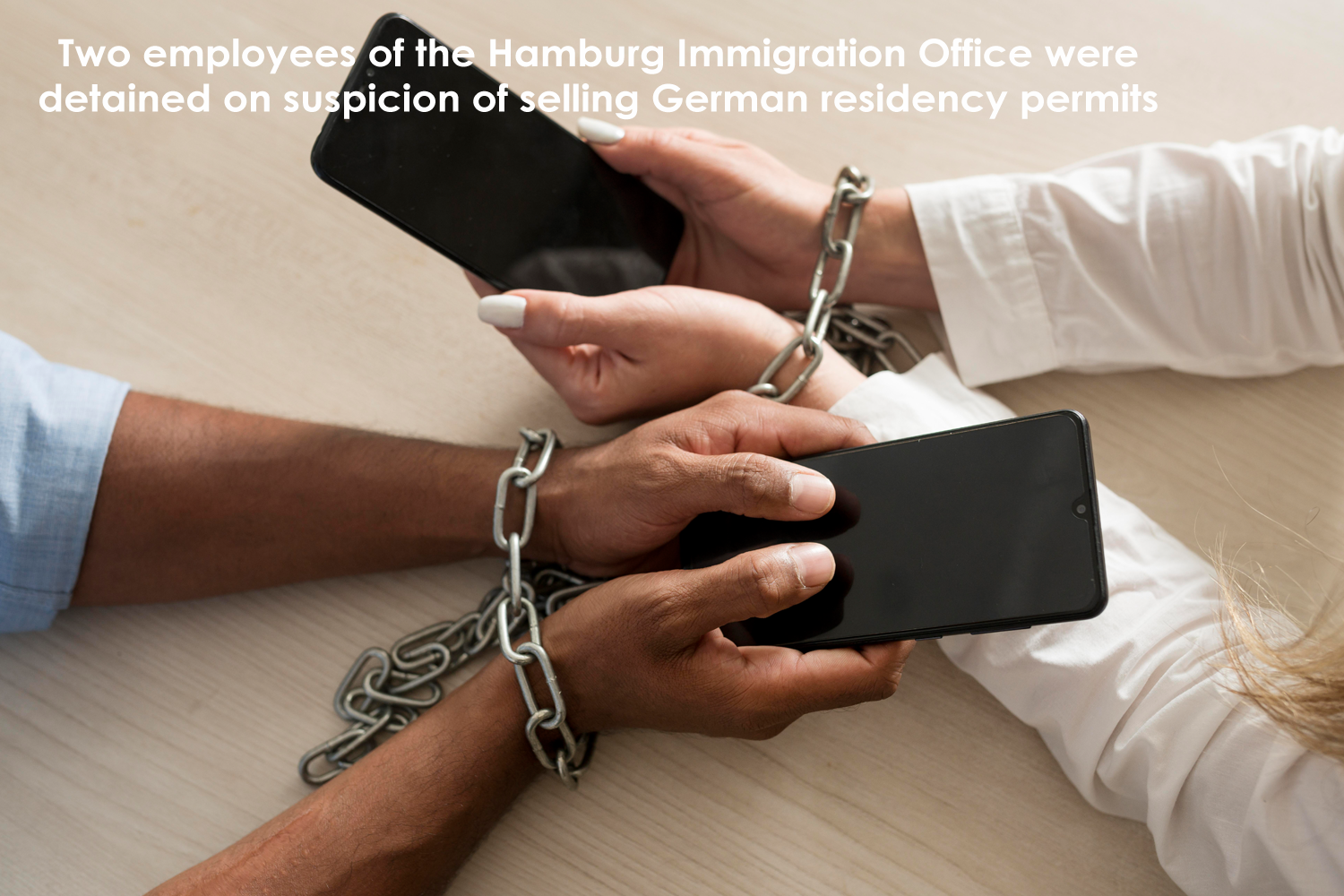 Two employees of the Hamburg Immigration Office were detained on suspicion of selling German residency permits.
